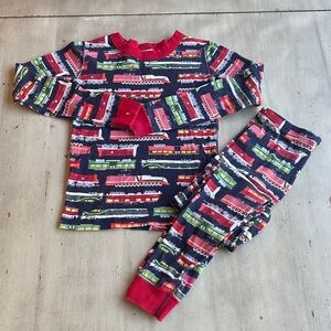 Hanna Andersson Train Long John Pajama Set